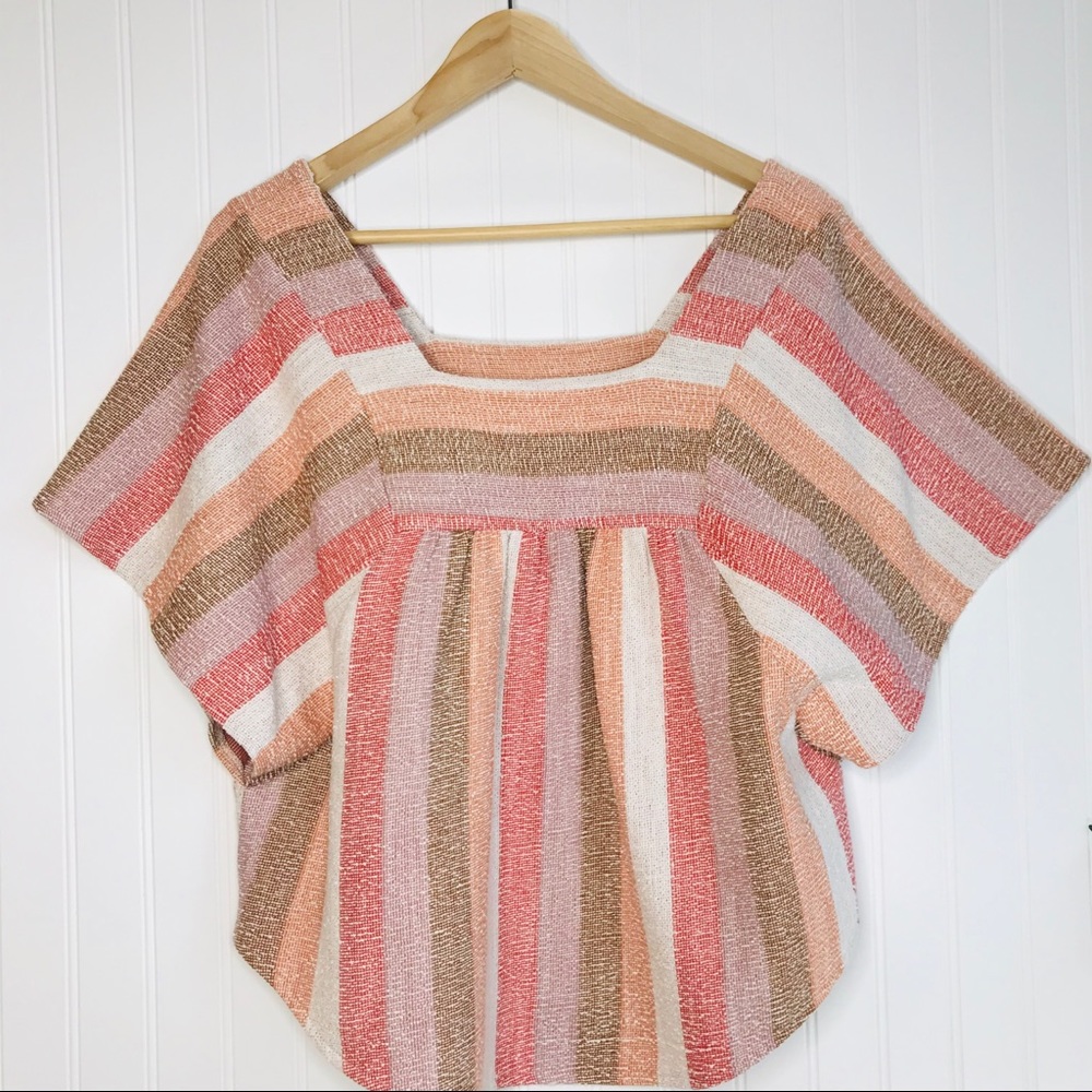 Madewell Texture & Thread Butterfly Flowy Top L - Picture 4 of 8